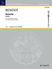 Bender: Sonata for Treble Recorder published by Schott