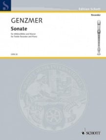 Genzmer: Sonata for Treble Recorder published by Schott