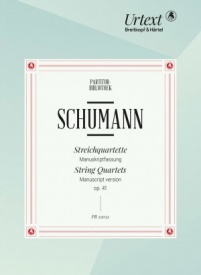 Schumann: String Quartets Op 41 Nos 1-3 (Study Score) published by Breitkopf