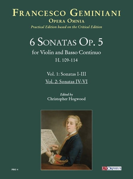 Geminiani: Sonatas Volume 2 Opus 5 for Violin by published by UT Orpheus Edizioni