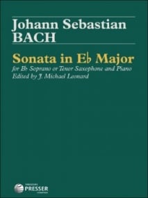 Bach: Sonata in Eb for Tenor Saxophone published by Presser