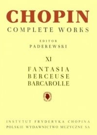 Chopin: Fantasia / Berceuse / Barcarolle for Piano published by PWM