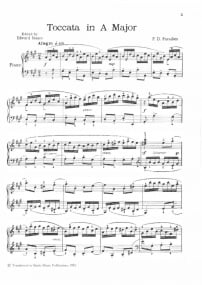 Paradies: Toccata In A for Piano published by Banks