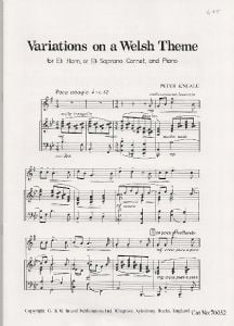 Kneale: Variations on a Welsh Theme for Horn in Eb published by G & M