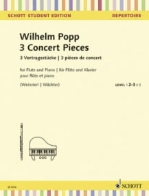 Popp: 3 Concert Pieces for Flute published by Schott