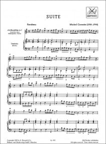 Corrette: Suite in C major for Recorder published by Ricordi