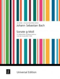 Bach: Sonata after the Sonata BWV1034  for Treble Recorder published by Universal