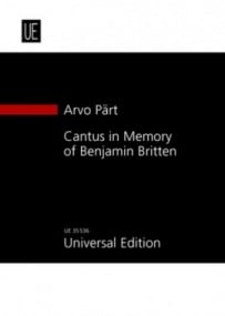 Part: Cantus in Memory of Benjamin Britten (Study Score) published by Universal Edition