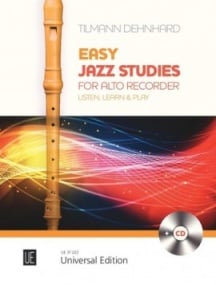 Dehnhard: Easy Jazz Studies for Alto Recorder published by Universal (Book & CD)