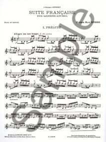 Dubois: Suite franaise for Solo Saxophone published by Leduc