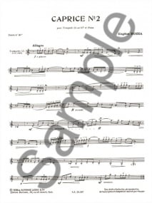Bozza: Caprice Number 2 for Trumpet published by Leduc