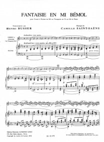Saint-Saens: Fantaisie in Eb for Trumpet published by Leduc