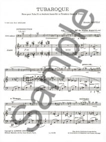 Boutry:Tubaroque for Bass Trombone or Tuba published by Leduc