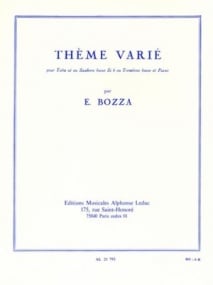 Bozza: Thème Varié for Tuba or Bass Trombone published by Leduc