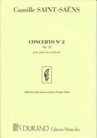 Saint-Saens: Piano Concerto No.2 In G Minor Opus 22 for Solo Piano published by Durand