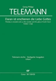 Telemann: Daran ist erschienen die Liebe Gottes published by Carus - Vocal Score