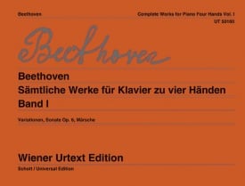Beethoven: Works for Piano for Four Hands Volume 1 published by Wiener