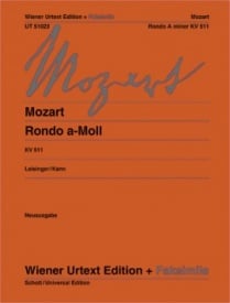 Mozart: Rondo in A Minor K511 for Piano published by Wiener Urtext