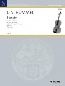 Hummel: Sonata in Eb Opus 5/3 for Viola published by Schott