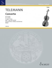 Telemann: Concerto in G Major for 4 violas published by Schott