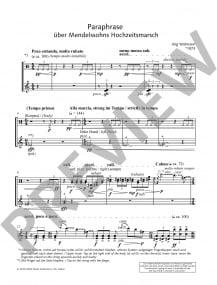Widmann: Paraphrase for Violin Solo published by Schott