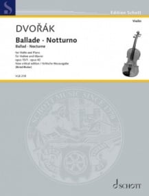 Dvorak: Ballade - Notturno for Violin published by Schott