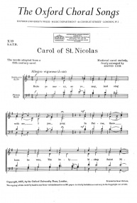 Cox: Carol of St Nicolas SATB published by OUP Archive