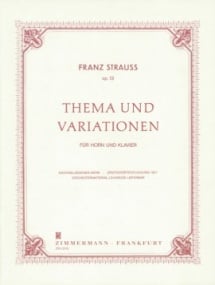 Strauss: Theme and Variations Op 13 by for Horn published by Zimmermann