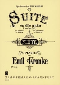 Kronke: Suite In Olden Style Opus 81 for Flute published by Zimmermann