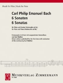 C P E Bach: 6 Sonatas for Flute published by Zimmermann